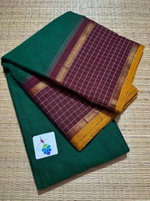 KCP008 – Traditional Kattam Border Rettaipettu with Tiny temples
