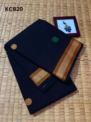 Kanchi Cotton saree – Handwoven traditional Butta  –  KCB20