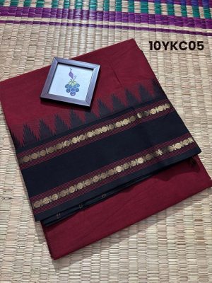 9.5 yards(8.8 meter )yards kanchi cotton sarees -10YKC05