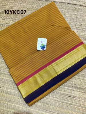10 yards(9.2 meter )yards kanchi cotton sarees -10YKC07