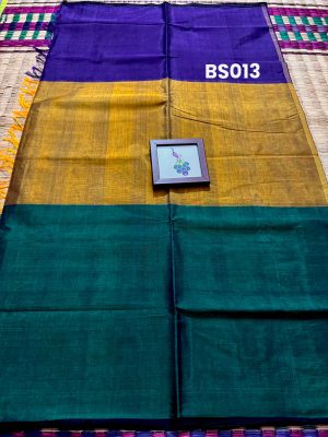 Handwoven Peshwai Silkcotton sarees, with contrast Rich Pallu and Contrast Blouse – BS013
