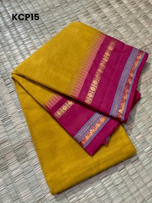Kanchi Cotton saree  with elegant Rettaipettu Border – KCP15