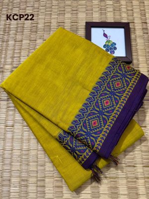 Kanchi Cotton saree  with elegant  gold – KCP22