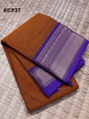 Kanchi Cotton saree  with elegant  gold – KCP37